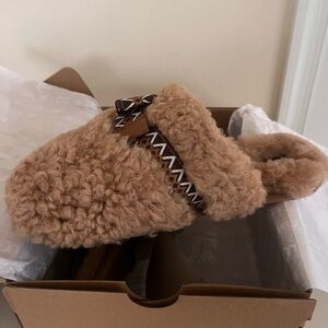UGG Tan Shearling Slippers